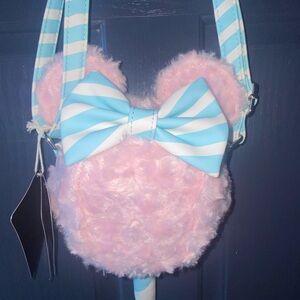 NWT Loungefly Hardtag Minnie Cotton Candy Crossbody. Hard to find!